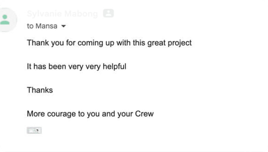 Customer feedback from Gmail